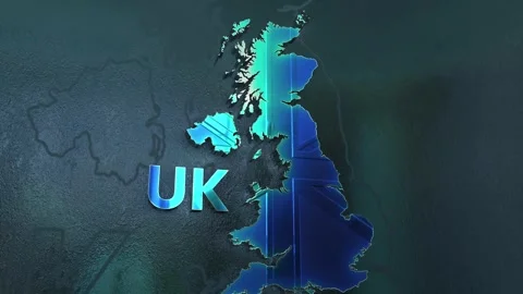 UK Map Stock Footage 279768244