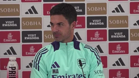 UK: Mikel Arteta faces selection dilemma in defence ahead of Southampton cla... Stock Footage 286898281