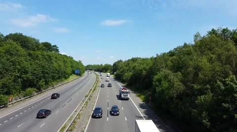 UK Motorway Highway M25 M23 Stock Footage