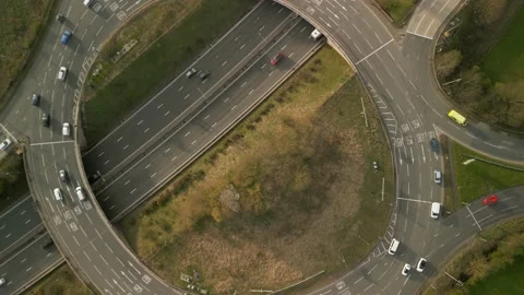 UK Motorway Junction 스톡 동영상 239576074