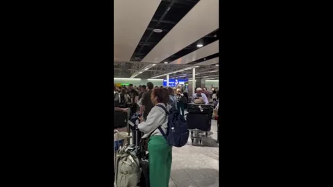 UK: NATS Flight Data Processing System Fault Disrupts Flights at Major Ai... Stock Footage 345043209