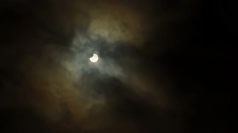UK partial solar eclipse 25-10-2022 stock footage Stock Footage 219928006