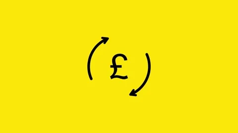 Uk pound currency circulation with alpha channel (Transparent background) Stock Footage 146203154