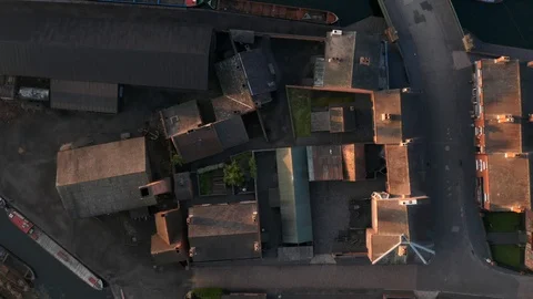 UK Quiet Empty Town Background Aerial 库存影片 106656534