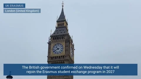 UK to rejoin Erasmus program in 2027, LONDON, GB - 18 Dec 2025 Stock Footage 324031797