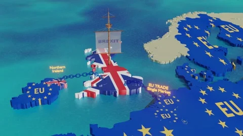 UK sailing away with Brexit Stock Footage 246782824