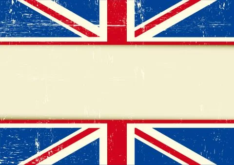 UK scratched horizontal background Stock Illustration