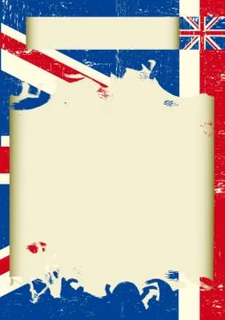 UK scratched poster Stock Illustration