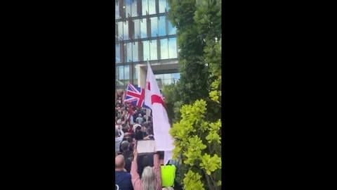 UK: Southampton Protests Erupt After Henry Nowak Murder Case Stock Footage 336295758