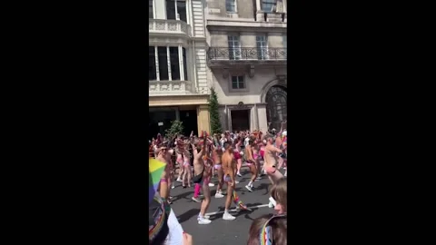 UK: Tens Of Thousands Take To Streets For 2024 London Pride Parade Stock Footage 280490140