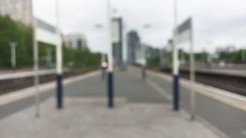 UK train station Stock Footage 72374562