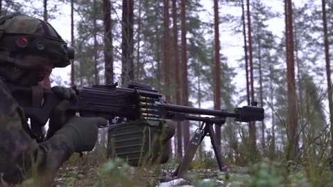 UK troops join Nato exercise as Finland prepares for potential Russian invasion Stock Footage 322967545