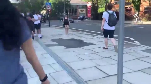 UK: Twickenham Stadium transformed into walk-in COVID-19 vaccination site Stock Footage 170446953