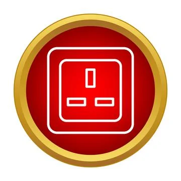 Uk type g electrical power outlet icon Stock Illustration