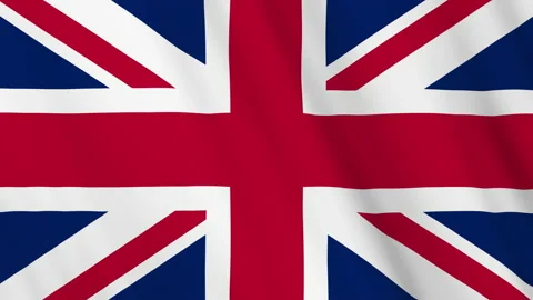 UK United Kingdom Great Britain Flag waving British National Day 12th June Loop Stock Footage