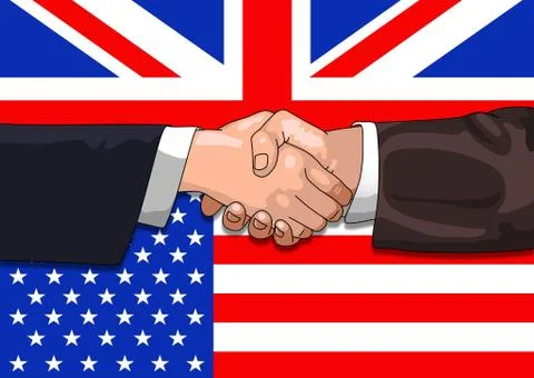 UK US deal Stock Illustration