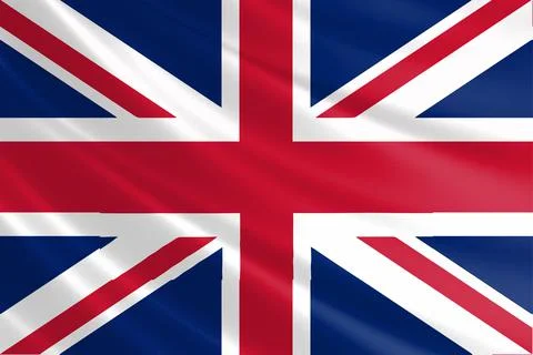 UK Wavy Flag Stock Illustration