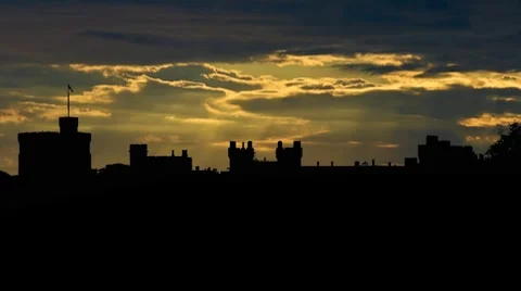 UK Windsor Castle 2 Stock Footage 8685703