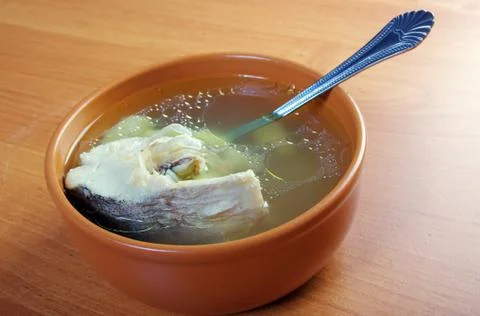 Ukhal fish soup. 写真素材