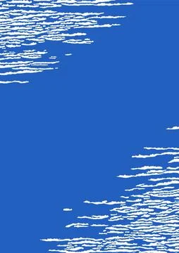 Ukiyo-e style cloud image illustration. Stock Illustration