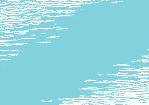 Ukiyo-e style cloud image illustration. Stock Illustration