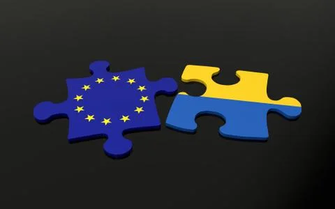 Ukraina and EU Stock Illustration