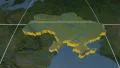 Ukraine before 2014 extruded. Blue Marble. Graticule. 4k or 4k+ Resolution