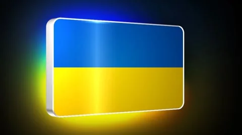 Ukraine 3d flag Stock Footage 7748829