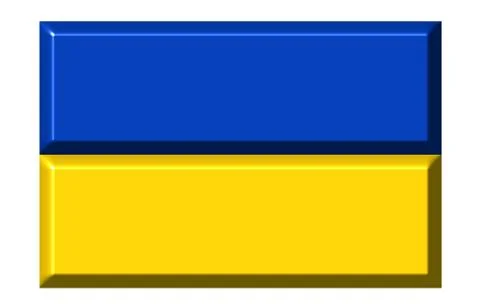 Ukraine 3D Flag Stock Illustration