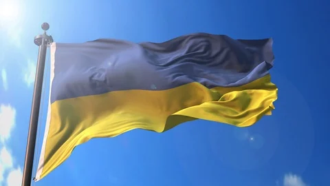 Ukraine animated flag pack in 3D and green screen Stock Footage 119931687
