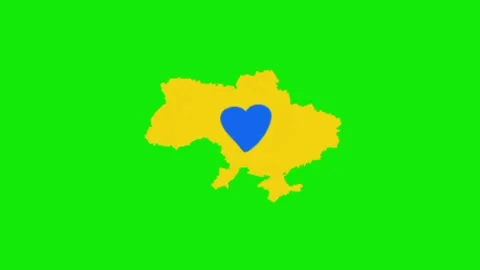 Ukraine animation on green screen Vídeos de archivo 328554483