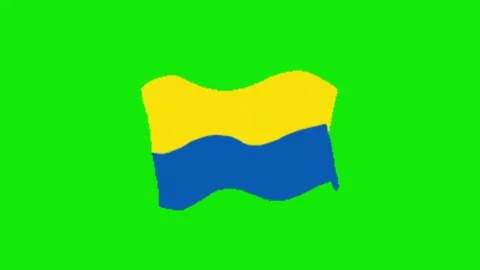 Ukraine animation on green screen Vidéo 328554485