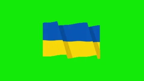 Ukraine animation on green screen Vídeos de archivo 328554495