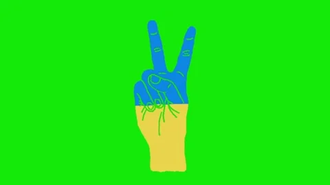 Ukraine animation on green screen Vidéo 328554496