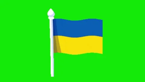 Ukraine animation on green screen Vidéo 328554501