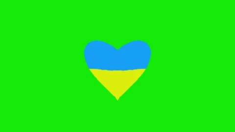 Ukraine animation on green screen Vidéo 328554513