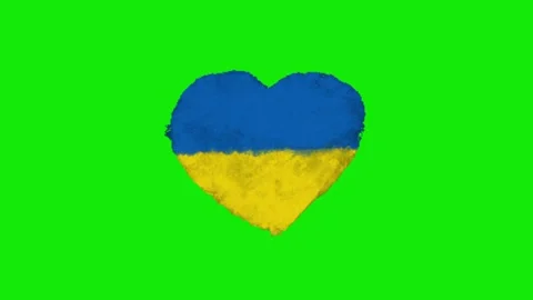 Ukraine animation on green screen Vidéo 328554522