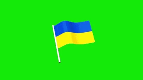 Ukraine animation on green screen Vídeos de archivo 328554523