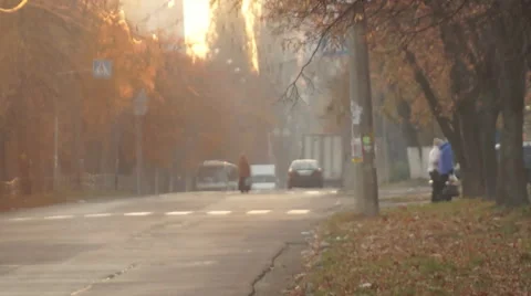 Ukraine, autumn, road Stockbeeldmateriaal 44136805