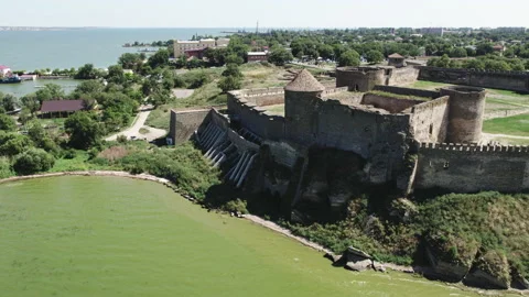 Ukraine, Belgorod-Dnestrovsky-August 15, 2021: Akkerman fortress on the coast of 動画素材 163191862