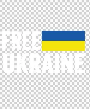 Ukraine Black Distressed Text Reading With Flag Box 库存插图