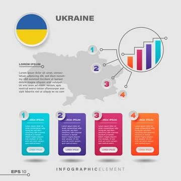 Ukraine Chart Infographic Element Stock Illustration