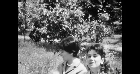 Ukraine - circa 1970s: Authentic 8mm Vintage Footage of Two Young Women in the Stock Footage 339654046