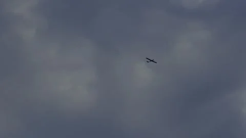 Ukraine Circa spring 2023 -A drone an airplane is flying against the background Stock Footage 240131839