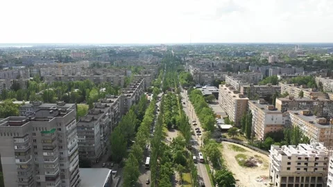 Ukraine city view with streets Stock Footage 288503330