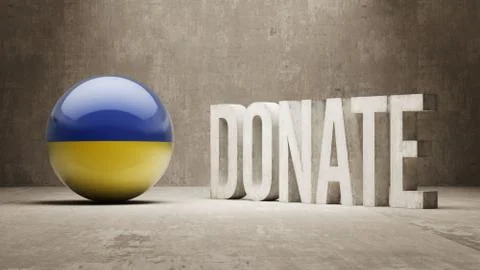 Ukraine. Donate  Concept Stock Illustration