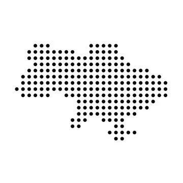 Ukraine dotted vector map Stock Illustration
