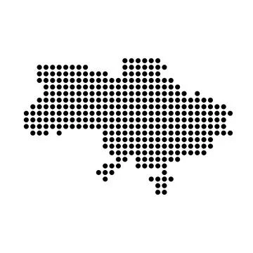 Ukraine dotted vector map Stock Illustration