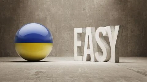 Ukraine. Easy  Concept. Stock Illustration