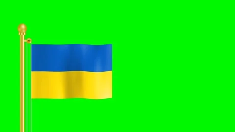 Ukraine flag animation Stock Footage 198031533